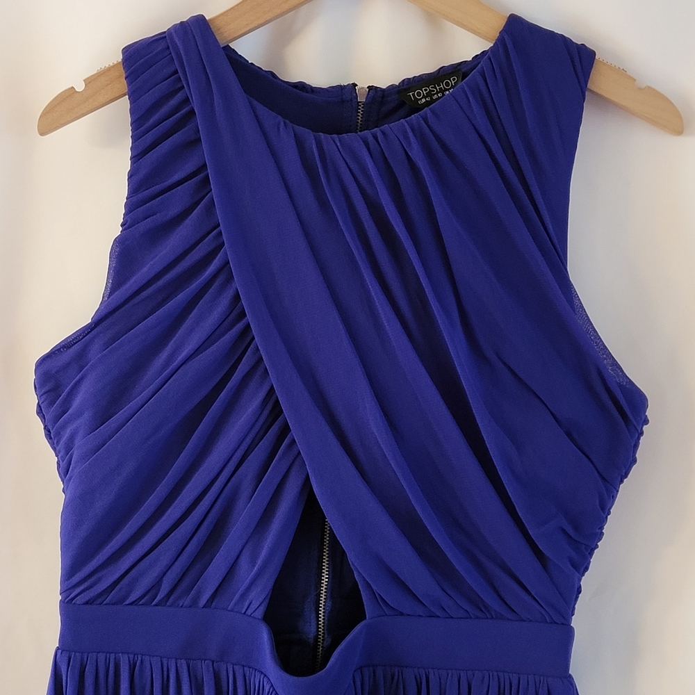Topshop Cutout Dress - Blue